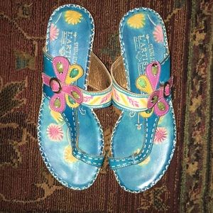 New L’Artiste shoe turquoise multicolored sz9